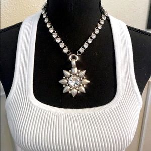 CUSTOM MADE gorgeous Swarovski Crystal chain with silver Swarovski STAR pendant